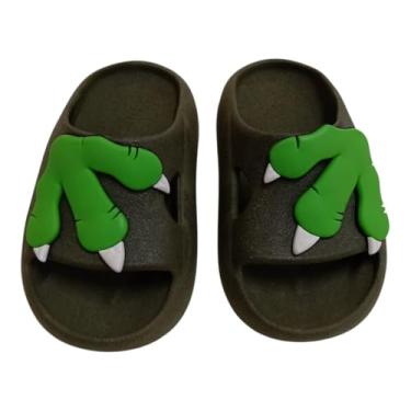 Imagem de Chinelo Nuvem Dino Pata Infantil Dinossauro Confortável (Verde Militar, Normal, BR, Criança de 4 a 8 anos, Faixa Numérico, 25, 26)