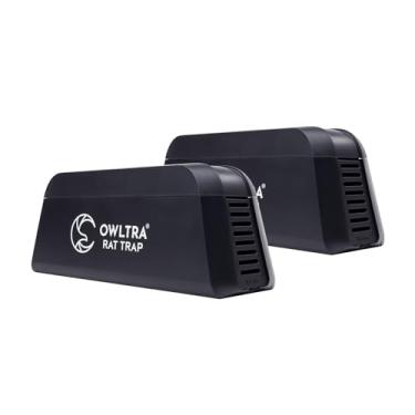 Imagem de OWLTRA OW-1 Armadilha elétrica interna para ratos, 2 peças, exterminador instantâneo de roedores com gatilho seguro para animais de estimação, preto