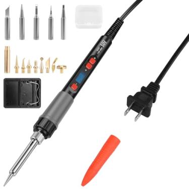 Imagem de Kit de ferramentas de alisamento de impressora 3D multifuncional 16 em 1, kit de ferro de solda de solda digital LCD de 80 W para impressão 3D