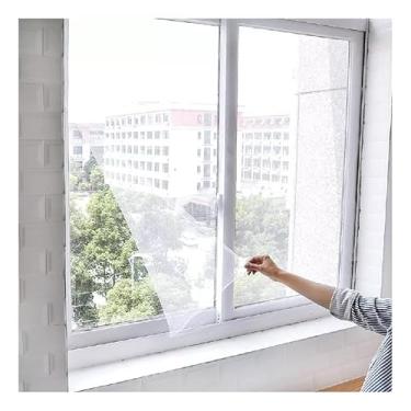 Imagem de TELA MOSQUITEIRO 130x150CM P/PORTA OU JANELA AJUSTÁVEL PROTEÇÃO CONTRA MOSQUITOS INSETOS PERNILONGOS (Cod. SPO0373)