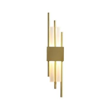 Imagem de Luminária de parede decorativa cobre para corredor, quarto, escada, cabeceira, moderna, simples e luxuosa para corredor, hall de entrada(Gold)