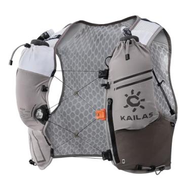 Imagem de KAILAS Colete de hidratação para corrida FUGA AIR 8, leve, com duas bexigas de água de TPU (poliuretano termoplástico) para mulheres, homens, trilhas, ciclismo, caminhada, cogumelo