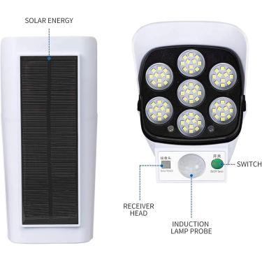 Imagem de Kit 2 Super Luminárias Solar Sensor Presença 42 Super Leds - Sweet Hom