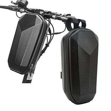 Imagem de ZAWELIYO Saco de mão da bolsa frontal de 4 L Scooter mala de mão de barra de mão com alça para alça sem deslizamento de bolso de malha de malha para bicicleta de