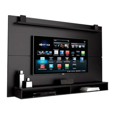 Imagem de Painel Maxi Edn Móveis Preto Tv 65 Sala