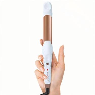 Imagem de Ferro de ondulação Amovee Dual Voltage 2 em 1 25 mm branco de titânio