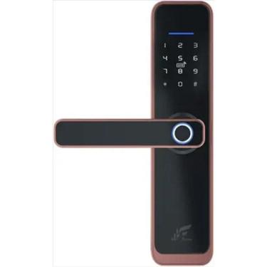 Imagem de Fechadura Inteligente Digital Biométria Senha Wi-Fi Bronze