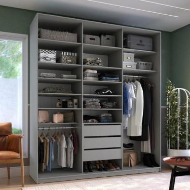 Imagem de Closet Casal 100% MDF BP 208,5cm 3 Gavetas Sion - RR Móveis