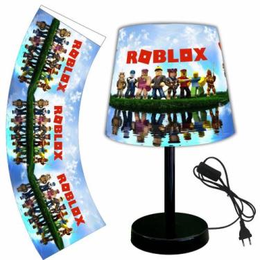 Imagem de Abajur luminaria 15x20 quarto bebe roblox red - @tacadão da Decoração