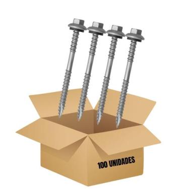 Imagem de Parafuso Telha Sanduíche Estrutura Madeira 5.5X70mm 100 Uni - MULTI-FI