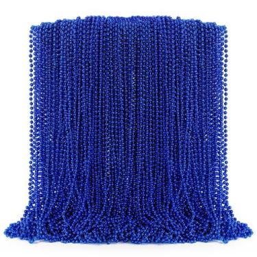 Imagem de Colar de miçangas EOBOH Blue 100 unidades para festa de Natal