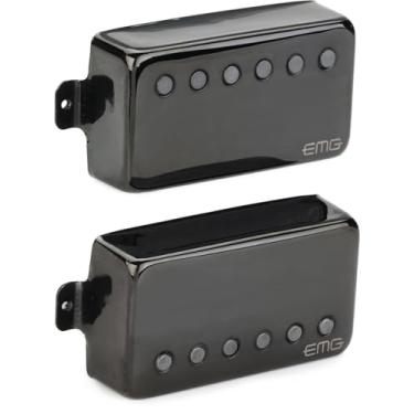 Imagem de EMG Conjunto de captadores de guitarra Humbucker ponte e pescoço 57/66, preto cromado