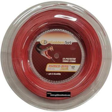 Imagem de Golden Set Snake-Bite Smooth 17 g (1,25 mm), carretel (200 m), fio de tênis de poliéster (vermelho)