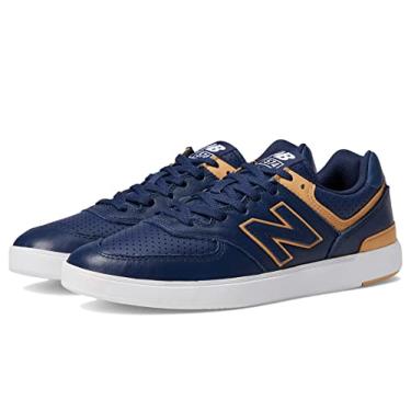 Imagem de New Balance Tênis unissex adulto 574 V2 Konkrete Jungle, Azul-marinho/bronze, 11.5 Women/10 Men