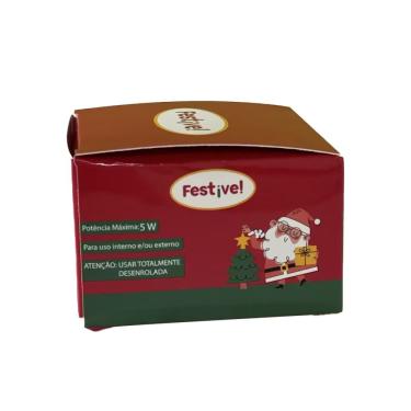 Imagem de Pisca Pisca de Natal 100 Lâmpadas LED Coloridas Fio Transparente 110v - Festive