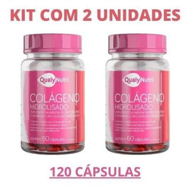 Imagem de Kit Colágeno Hidrolisado 120 Cáps - Zinco Selênio Vitaminas - Qualy Nu