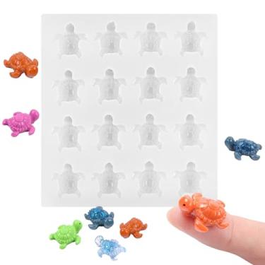 Imagem de Pacote com 2 moldes de resina de sapo (mini tartaruga)