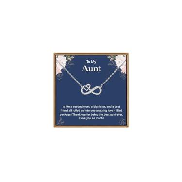 Imagem de IEFLIFE Colar de presente para mulheres – Corrente de prata esterlina 925 banhada a ouro branco 14K com coração infinito para mãe, filha, presente de aniversário para avó, neta, amigas, joias