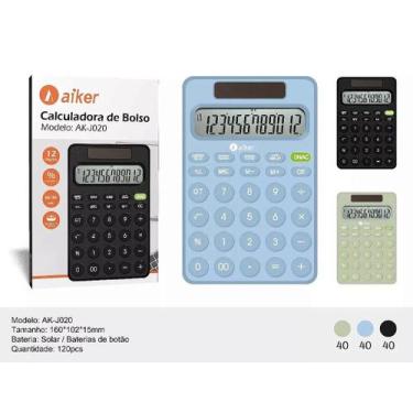 Imagem de Calculadora Eletrônica 12 Dígitos Aiker AK-J020 - Cálculos Precisos e 