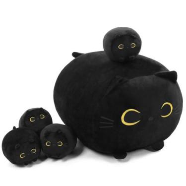 Imagem de Bicho de pelúcia TOYSYM Black Cat com 4 brinquedos de pelúcia