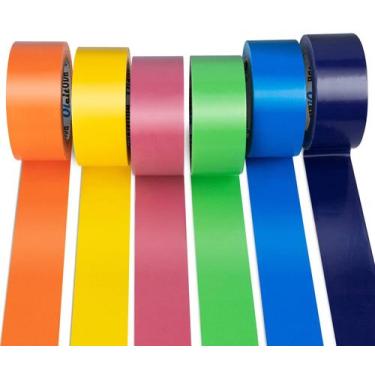 Imagem de Fita adesiva Oleitodh Rainbow Colorida de 2 polegadas x 180 jardas, pa