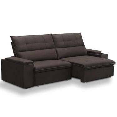 Imagem de Sofá Retrátil Reclinável Para Sala 3 Lugares 250cm Niels F04 Veludo Ma