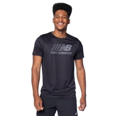 Imagem de Camiseta Masculina New Balance Box Performance Preto, Preto, G1