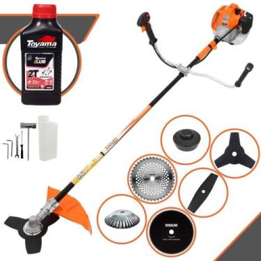 Imagem de Roçadeira Profissional À Gasolina Vulcan VR520H 52cc 2,5HP Com 6 Opçõe