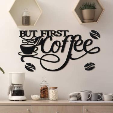 Imagem de Placa de cafeteria Ferraycle Rustic Metal Wall Art 33cm