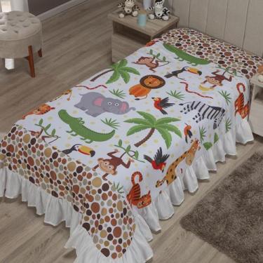 Imagem de Colcha Solteiro Infantil com Babado 1,70 x 2,30m Avulso 01 peça Decora