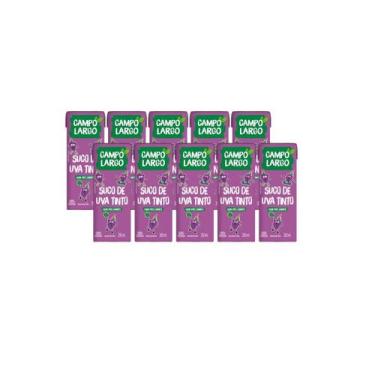 Imagem de Kit 10x Suco de Uva Integral Caixinha 200ml Campo Largo