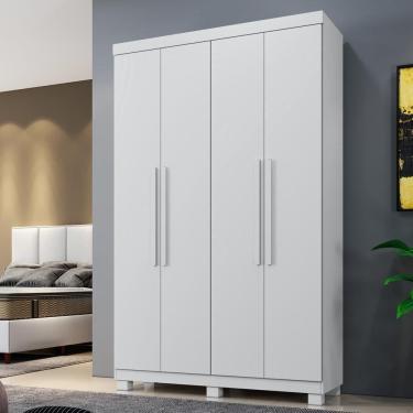 Imagem de Roupeiro Verona 4 Portas E 3 Gavetas Branco