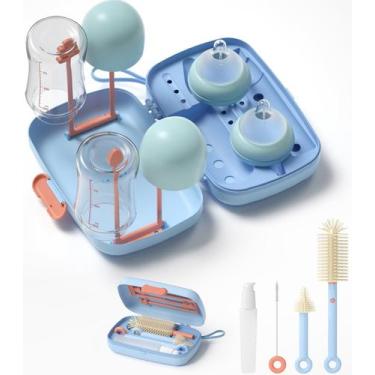 Imagem de Escova de limpeza Suvast 7 em 1, kit de viagem com escorredor