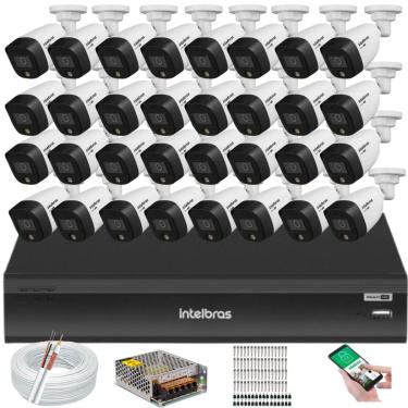 Imagem de Kit 32 Câmeras de Segurança Full Color Vhd 1220 Intelbras Dvr Inteligente Imhdx 3132 5mp