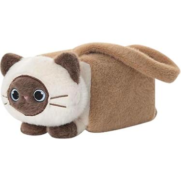 Imagem de Caixa de tecido para carro - porta-guardanapo de carro gato caixa de tecido, organizador de armazenamento de decoração bonito distribuidor de guardanapo para apoio de cabeça apoio (Style C)