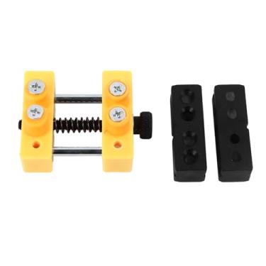 Imagem de Mini grampo de torno de mesa, gabarito de furadeira, micro torno de entalhe em madeira para objetos irregulares quadrados redondos de 0-55 mm de diâmetro, torno compacto e leve de liga de alumínio com