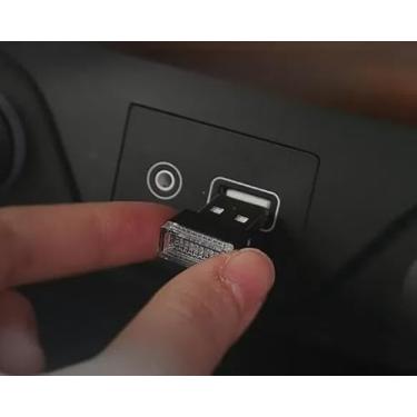 Imagem de Pacote com 4 lâmpadas LED USB para carro, luz noturna decorativa alimentada por USB, kit de atmosfera automática de fácil instalação, ajuste universal para a maioria dos veículos (azul gelo)