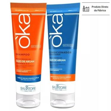 Imagem de Kit Oka Óleo de Argan - Shampoo 250ml + Condicionador 200ml - Salvator