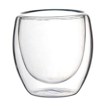 Imagem de Jogo De 2 Copos Parede Dupla Em Vidro Borossilicato 90Ml