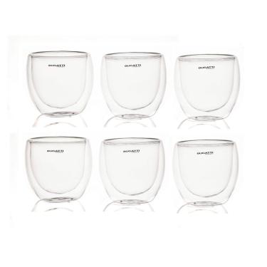 Imagem de Jogo 6 Copos De Chá Café De Parede Dupla 250ml Bugatti