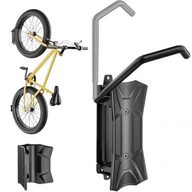 Imagem de monTEK Suporte de parede para bicicleta com largura de pneu de 11,4 cm, suporte giratório de parede para bicicleta comporta até 35 kg, garagem, suporte de bicicleta resistente para quarto, casa