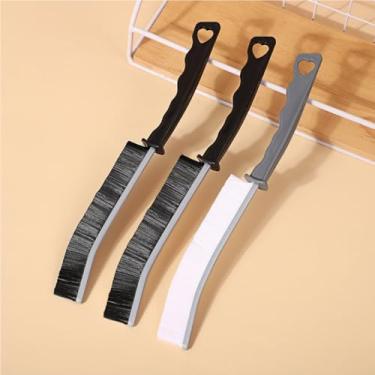 Imagem de Escova de limpeza de fendas de cerdas duras, ferramenta de limpeza doméstica para lacuna fina, argamassa, cozinha, banheiro, pia, janela