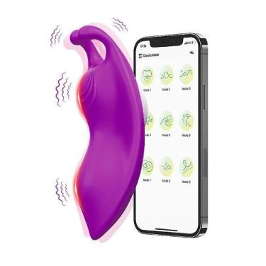 Imagem de Vibrador de Calcinha Borboleta Buzzy Com Aplicativo Roxo - Sexy Import
