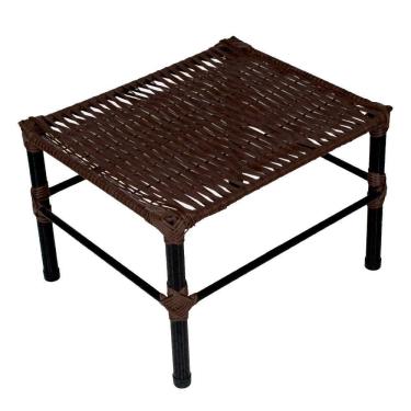 Imagem de Mesa De Centro Para área Externa Retangular Bela Em Fibra Sintética 60cm Acesse Móveis Tabaco