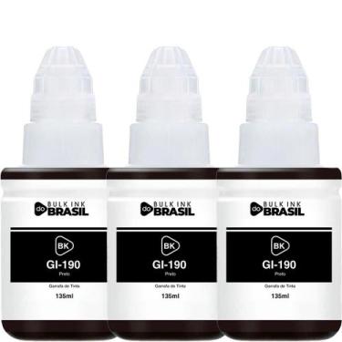 Imagem de Kit 3 Tintas Para G3110, G3111, G4100 G2100 G2110 Gi-190 - Bulk Ink Do