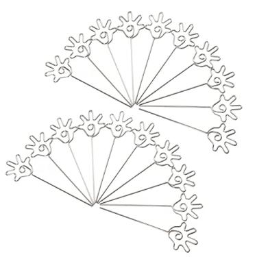 Imagem de Zerodis Suporte para Números de Mesa, Design de Ferro, Mini Clipes para Cartões, Fotos, Casamentos e Eventos, 20 Peças, Material Escolar (formato de mão)