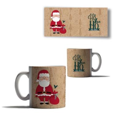 Imagem de Caneca Porcelana Feliz Natal Papai Noel Boneco Neve Arvore 1 - Enjoy S