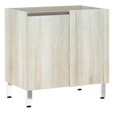 Imagem de Balcão De Cozinha S/ Tampo Canto Reto Luciane 80cm Legno