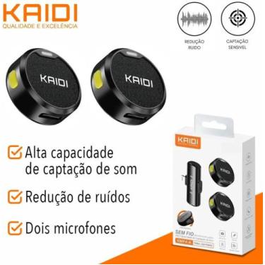 Imagem de Microfone de Lapela Sem Fio Kit c/ 2 - Kaidi