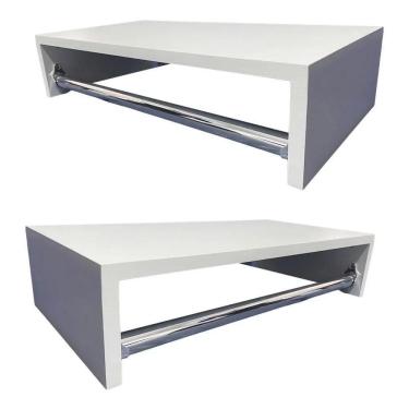 Imagem de 10X Kit 2 Cabideiros De Parede Arara Porta Roupas Quarto Cl